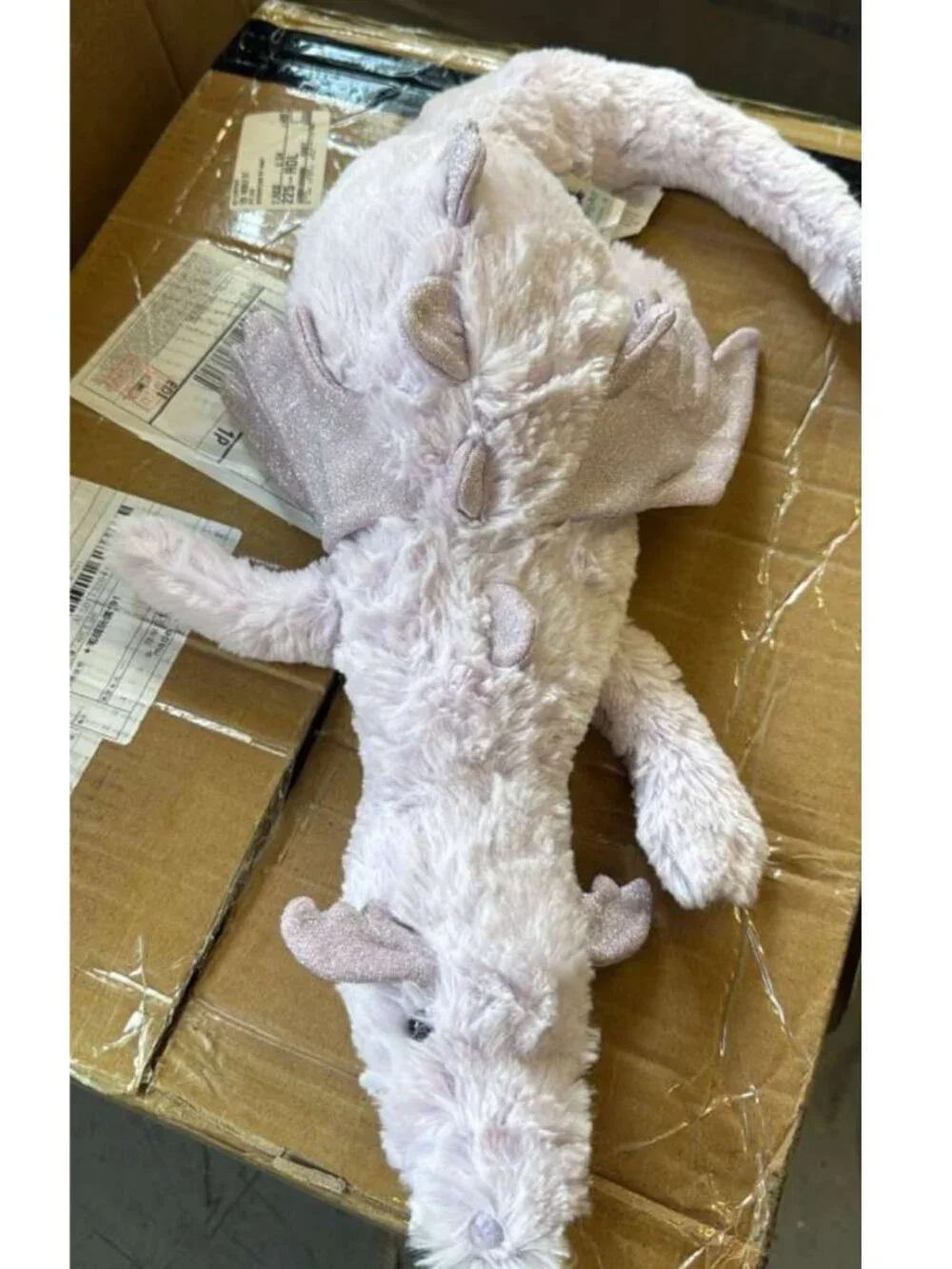 Lavender Dragon Plush Stuffed Animal Soft Fantasy Dragon Toy